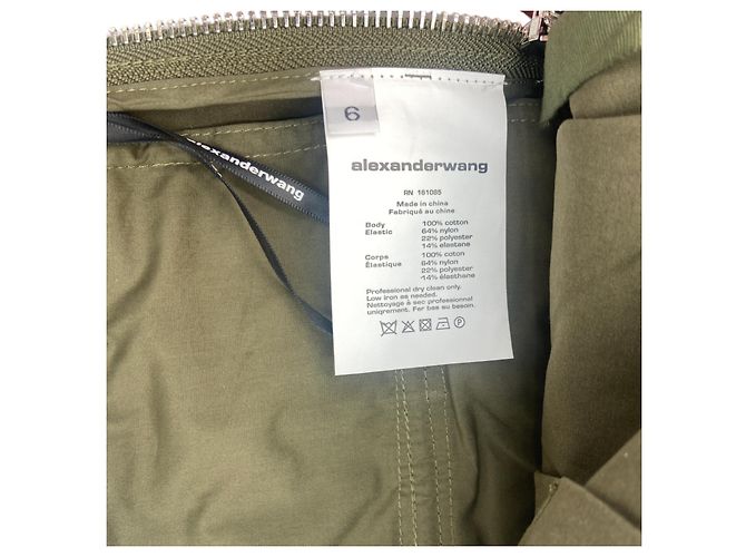 Short cargo a vita alta Alexander Wang US6 Cachi - vista 7