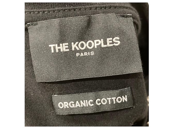 The Kooples Camiseta de algodón negra con pines S Negro - vista 7