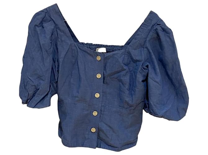 Camicia a maniche puff SANDRO Blu - vista 3