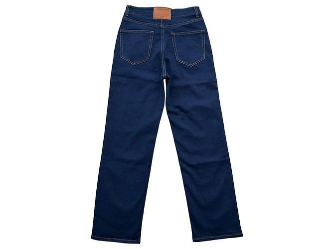 Mid-Rise Straight-Leg-Jeans aus Denim von Alexander Wang US 28 Marineblau - Ansicht 3