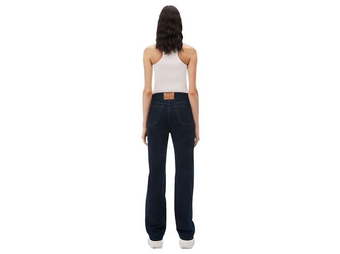 Mid-Rise Straight-Leg-Jeans aus Denim von Alexander Wang US 28 Marineblau - Ansicht 6