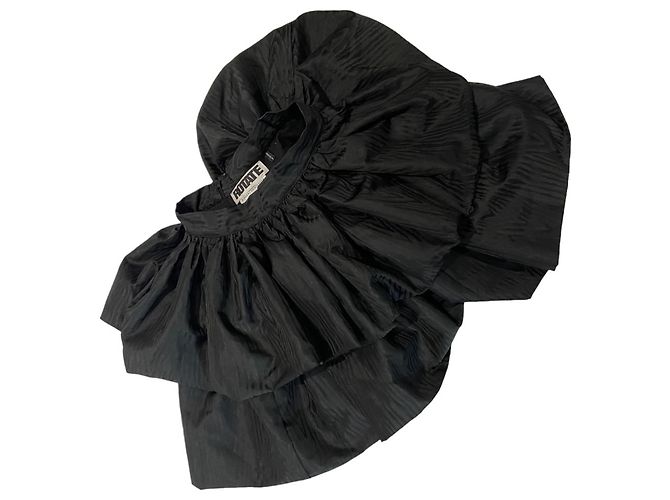 FALDA MINI RUFFLE CARMINA MOIRÉ EN NEGRO M ROTATE BIRGER CHRISTENSEN - vista 2