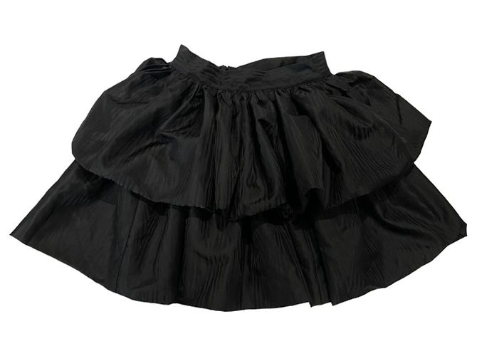 FALDA MINI RUFFLE CARMINA MOIRÉ EN NEGRO M ROTATE BIRGER CHRISTENSEN - vista 3
