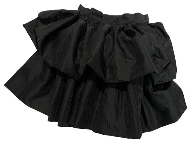 FALDA MINI RUFFLE CARMINA MOIRÉ EN NEGRO M ROTATE BIRGER CHRISTENSEN - vista 8