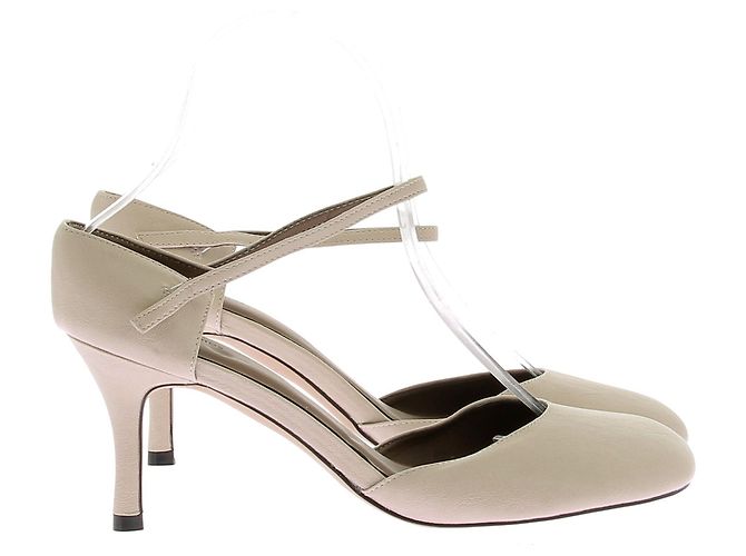 Autre Marque Sandali con cinturini in pelle GIA STUDIOS Camel Cammello - vista 2