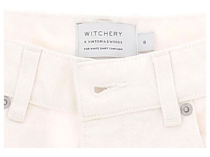 Autre Marque Vaqueros blancos de algodón WITCHERY X VIKTORIA WOODS - vista 5