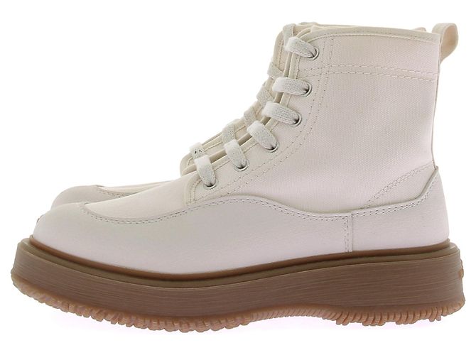 Stivaletti Hogan in pelle con lacci kaki Cachi - vista 3