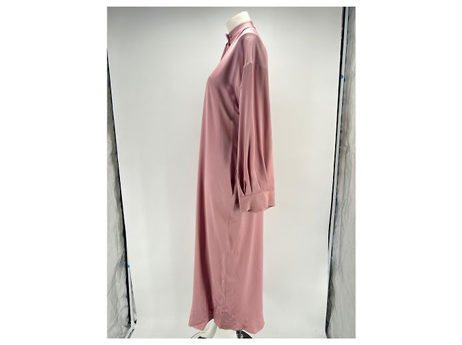 Autre Marque Vestido satinado rosa - vista 3
