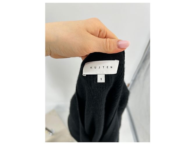 Autre Marque Kaschmir-Cardigan Schwarz - Ansicht 5