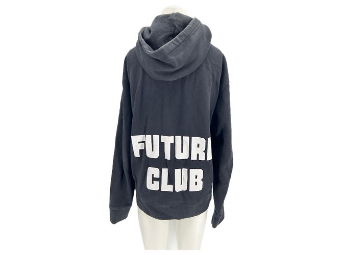 Autre Marque FROM FUTURE Schwarzer Zip-Hoodie Baumwolle M - Ansicht 2