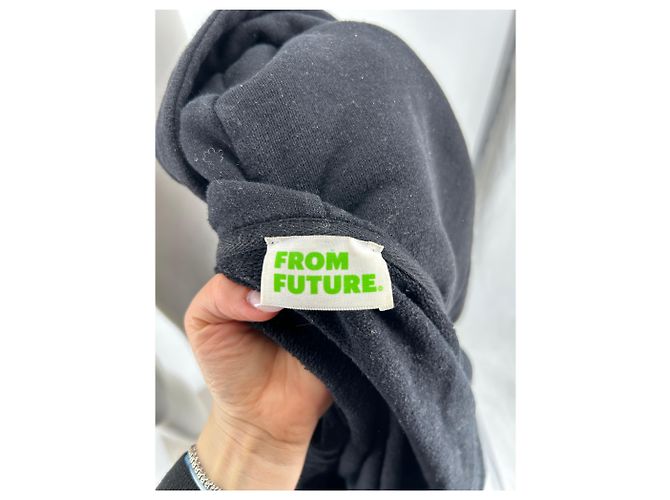 Autre Marque FROM FUTURE Schwarzer Zip-Hoodie Baumwolle M - Ansicht 5