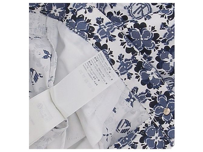Louis Vuitton Schlaghose Blau Weiß Blumenmuster - Ansicht 6