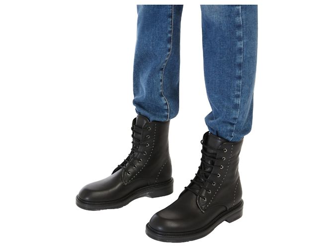 Autre Marque Botines de cuero Max Mara 39 Negro - vista 2