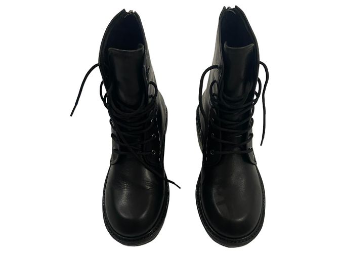 Autre Marque Botines de cuero Max Mara 39 Negro - vista 3