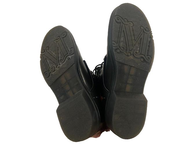 Autre Marque Botines de cuero Max Mara 39 Negro - vista 7