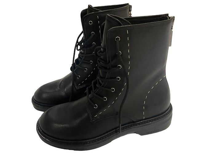 Autre Marque Botines de cuero Max Mara 39 Negro - vista 8