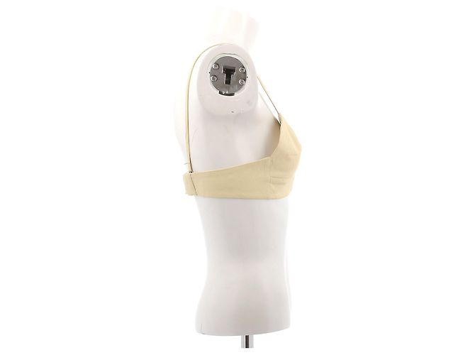 Brassière en lin jaune Jil Sander - vue 3