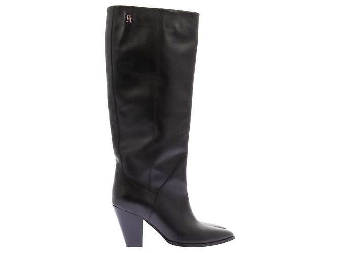 Botas de cuero negras Tommy Hilfiger Talla 38 Negro - vista 2
