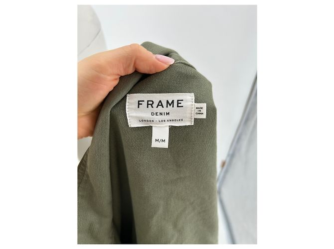 Frame Denim Giacca in denim Frame kaki con tasche multiple Cachi - vista 5