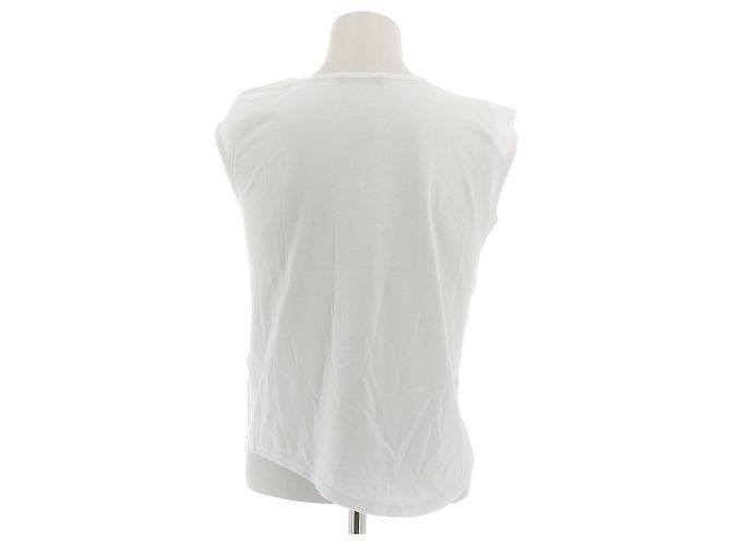 Canottiera Balmain bianca in cotone Bianco - vista 2