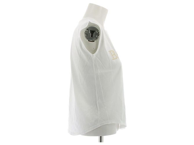 Canottiera Balmain bianca in cotone Bianco - vista 3