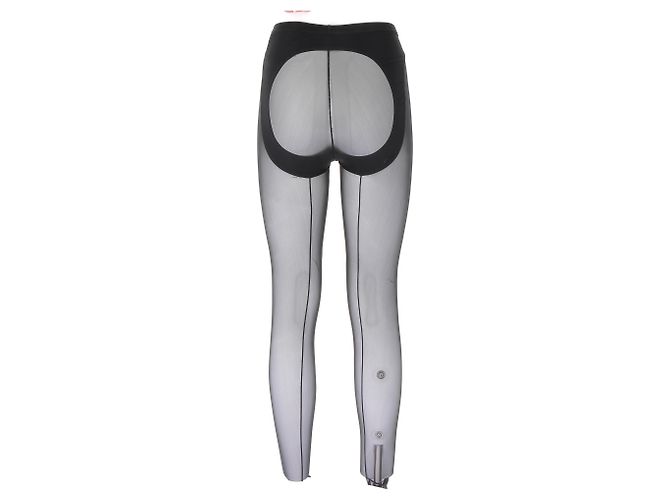 Thierry Mugler Schwarze transparente Strumpfhose - Ansicht 2