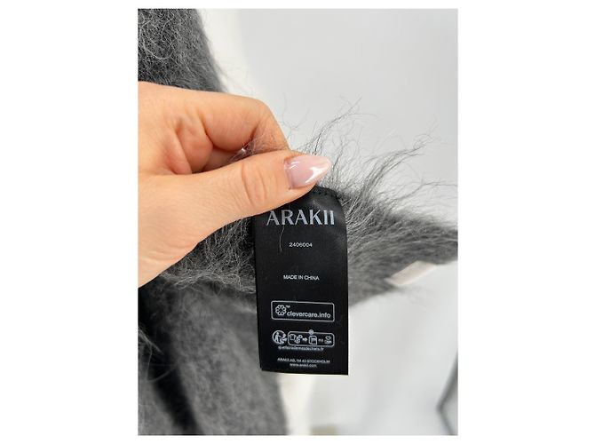 Autre Marque Sciarpa in lana di alpaca Grigio - vista 2