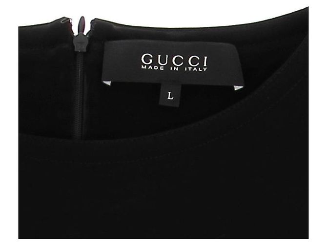 Vestido corto negro sin mangas Gucci - vista 3