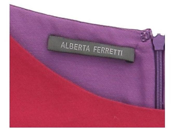Alberta Ferretti Bicolor Kurzes Kleid mit Strass Pink - Ansicht 5