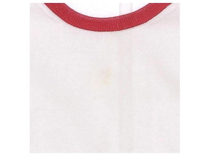 Camiseta blanca de algodón con cuello rojo The Row Blanco - vista 5