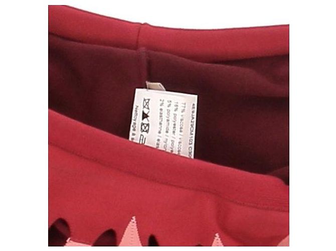 Falda corta de encaje roja y rosa Alaïa - vista 6