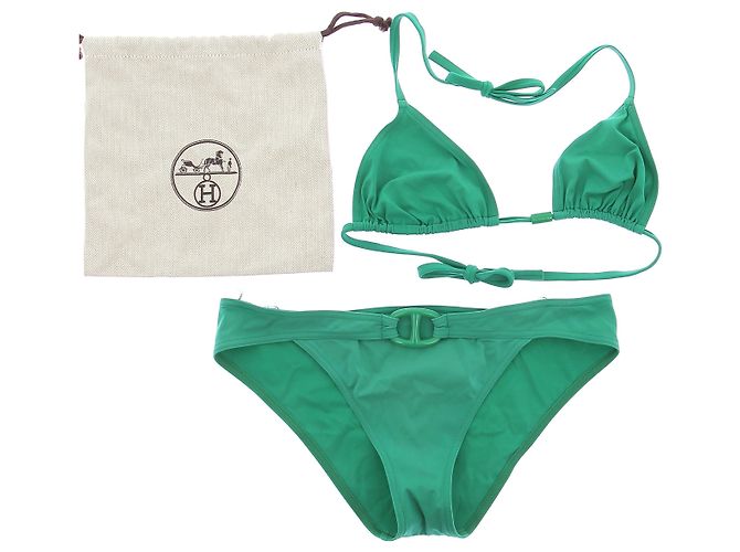 Hermès Costume da bagno a due pezzi Verde - vista 9