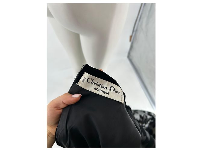 Christian Dior Bicolor Couture Kleid Schwarz - Ansicht 5