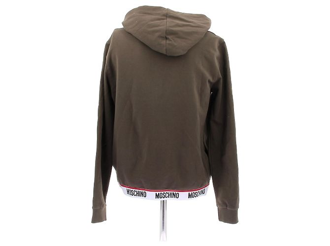 Moschino Moletom com zíper e capuz verde-oliva Caqui - vista 2