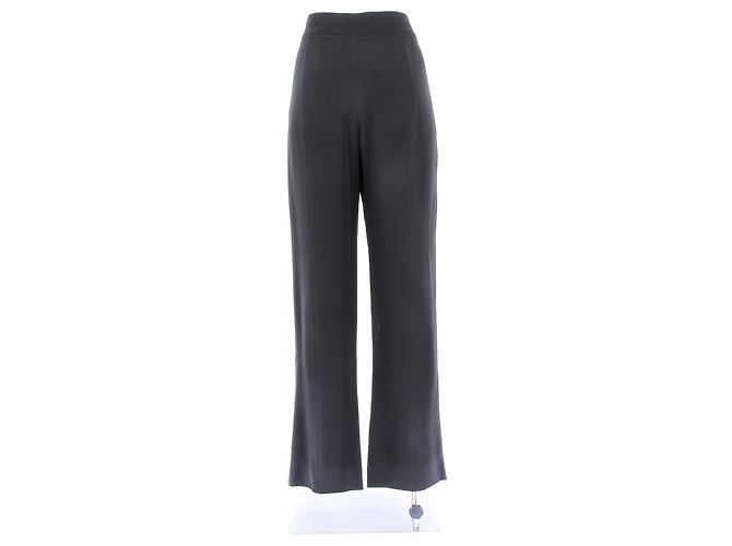Pantalones rectos negros Giorgio Armani de algodón 42 - vista 2