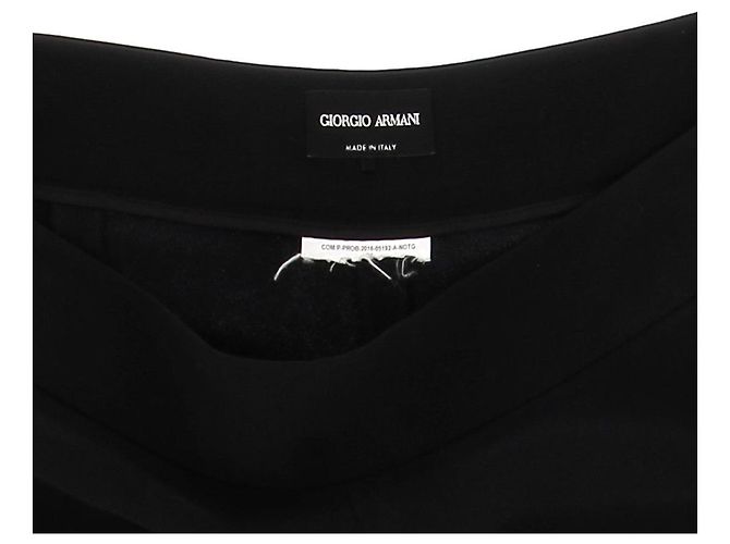 Pantalones rectos negros Giorgio Armani de algodón 42 - vista 5
