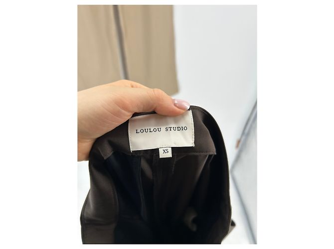 Autre Marque Pantalón de traje de lana "Dorkas" Castaño - vista 3