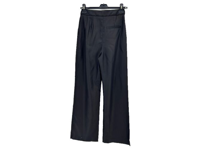 Autre Marque Calça de lã misturada "Jade" Preto - vista 2