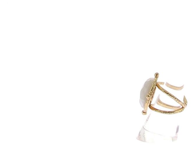 Autre Marque Goldring und Halbedelstein Golden - Ansicht 4