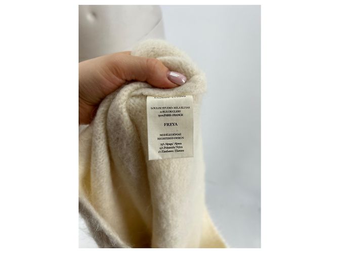 Autre Marque Suéter de lana de alpaca "Freya" Blanco - vista 6