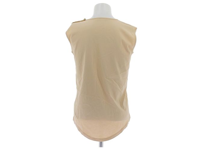 Balmain Tanktop aus Baumwolle Camel Größe 38 Kamel - Ansicht 2