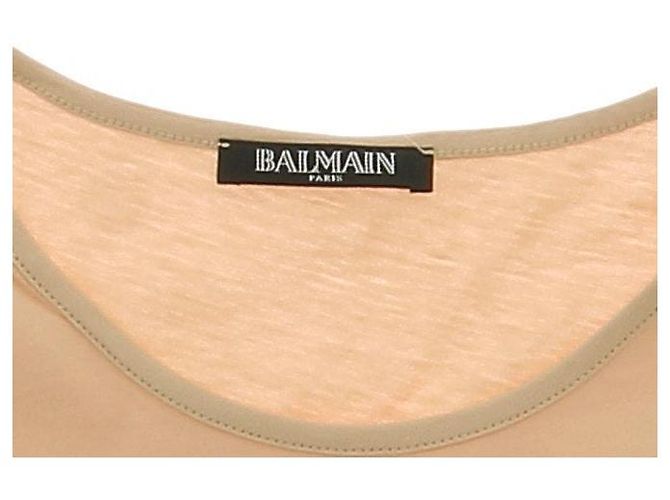 Balmain Tanktop aus Baumwolle Camel Größe 38 Kamel - Ansicht 5