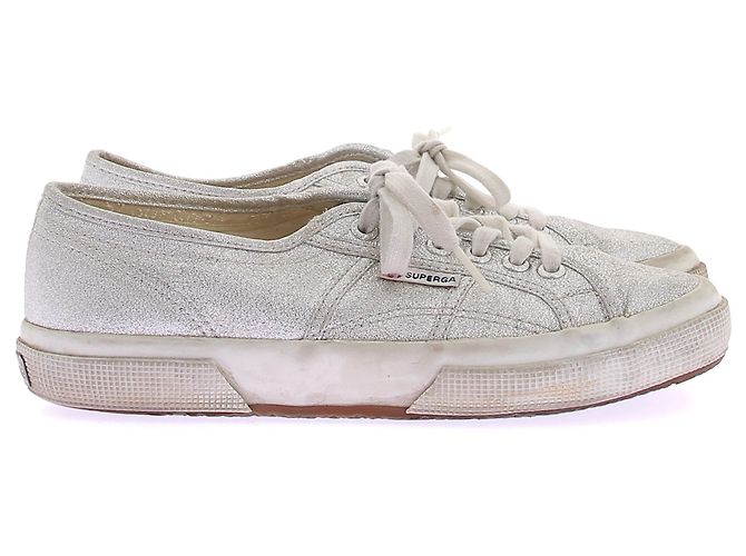Sneakers Superga in tela argentata glitter 39.5 Argento - vista 2