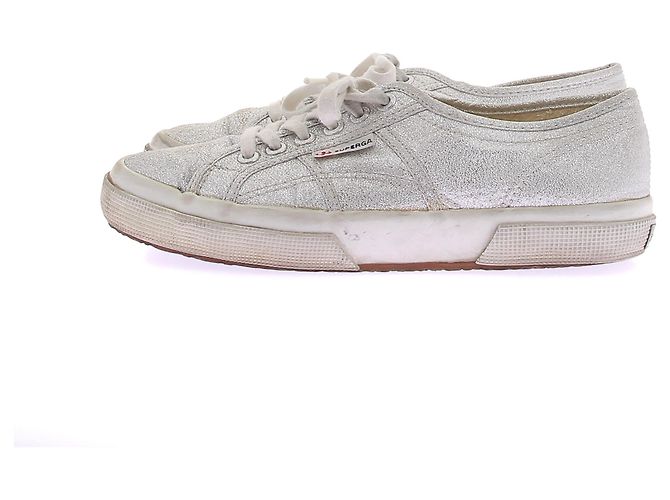 Sneakers Superga in tela argentata glitter 39.5 Argento - vista 3