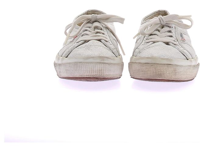 Sneakers Superga in tela argentata glitter 39.5 Argento - vista 4