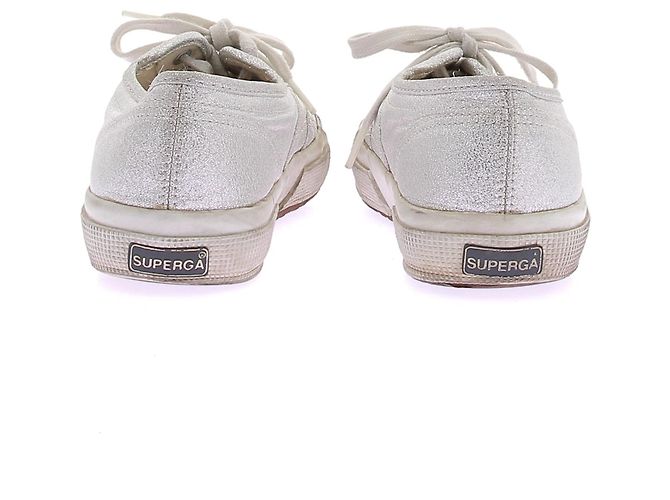 Sneakers Superga in tela argentata glitter 39.5 Argento - vista 5