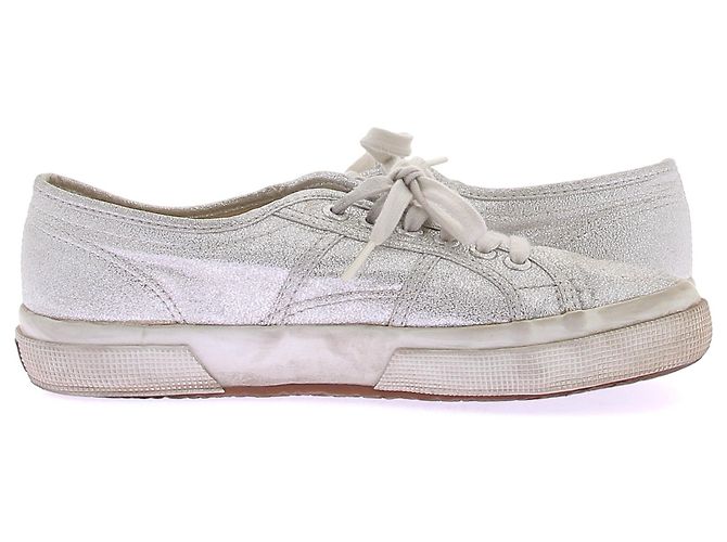Sneakers Superga in tela argentata glitter 39.5 Argento - vista 8