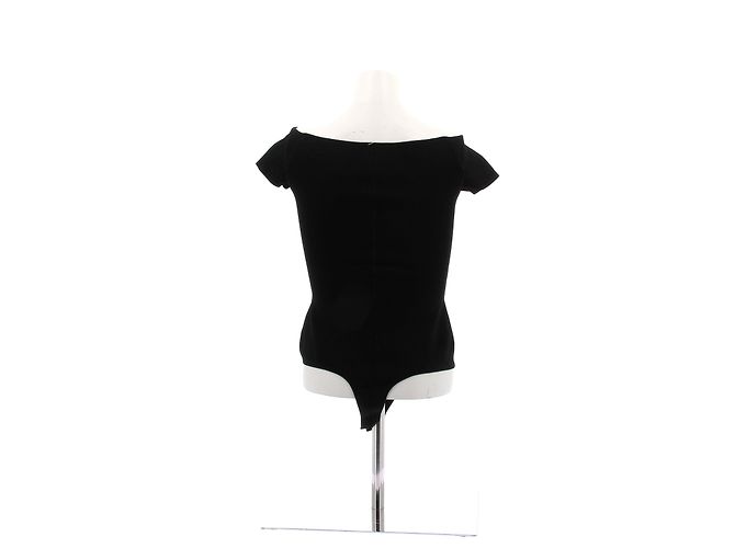 Body nero a maniche corte Khaite - vista 2