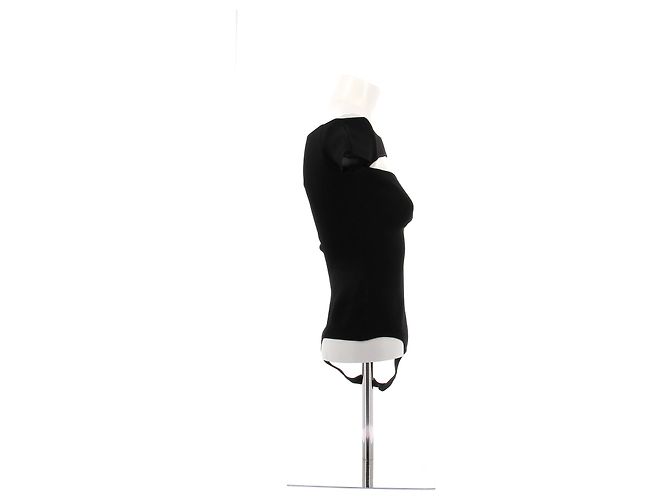 Body nero a maniche corte Khaite - vista 3