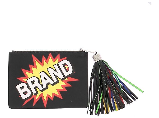 Moschino Pochette in pelle "New Look" Nero - vista 2